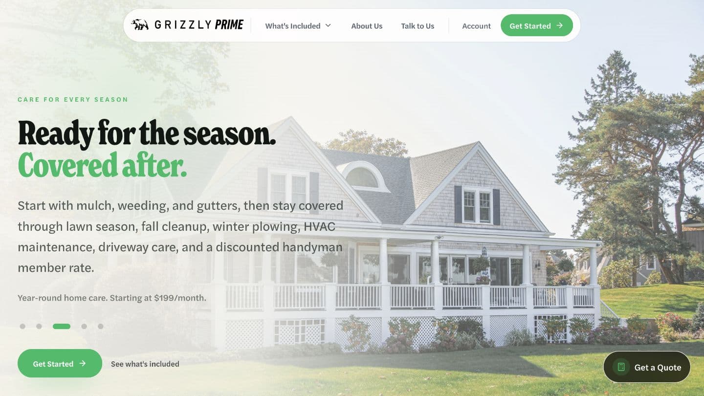 Grizzly Prime website preview