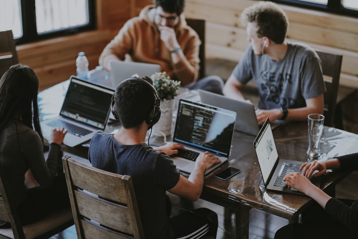 Founder working through plans and notes during the first year of a business